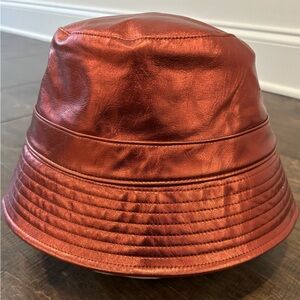 Anthropologie Wyeth Faux Leather Bucket Hat